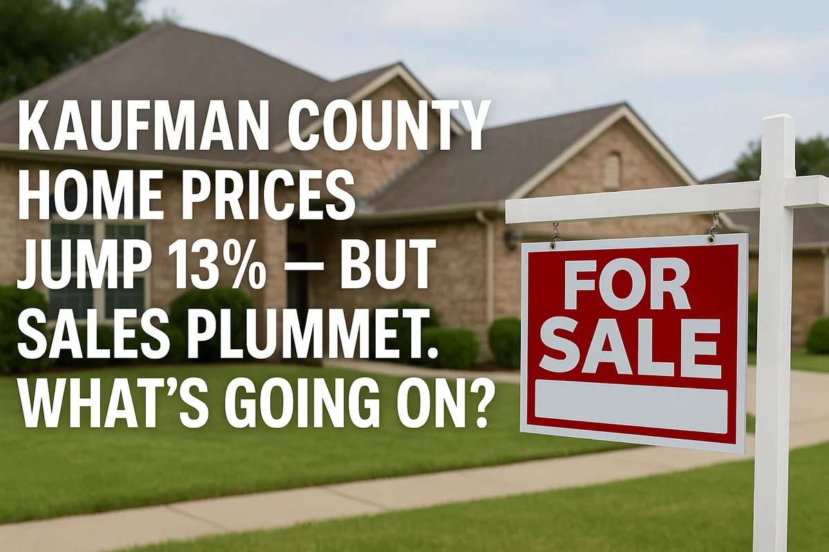 Kaufman County Home Prices Jump 13% — But Sales Plummet. What’s Going On?