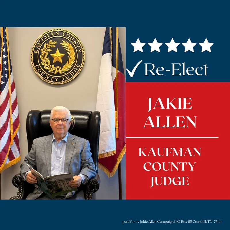 Kaufman County Judge Jakie Allen Announces Re-Election Bid