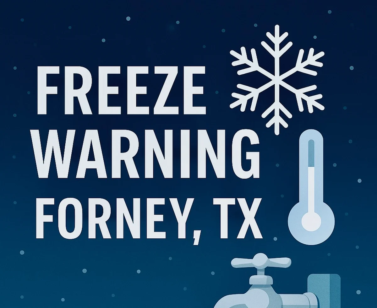 Freeze Warning Issued for Kaufman County