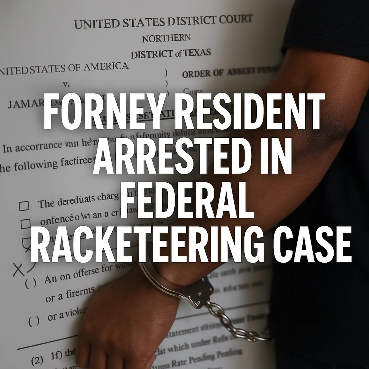 Forney Resident Arrested in Major Federal Racketeering Investigation Linked to North Texas Gang