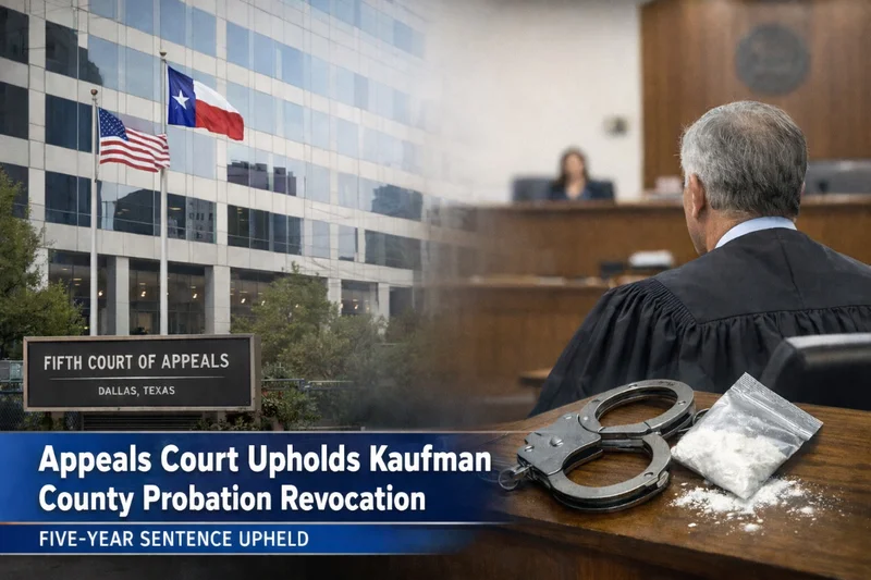 Appeals Court Upholds Kaufman County Probation Revocation, Five-Year Sentence