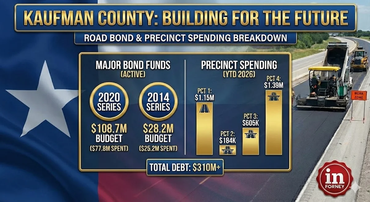 Kaufman County's Infrastructure Spending for 2026, Roads and More Roads