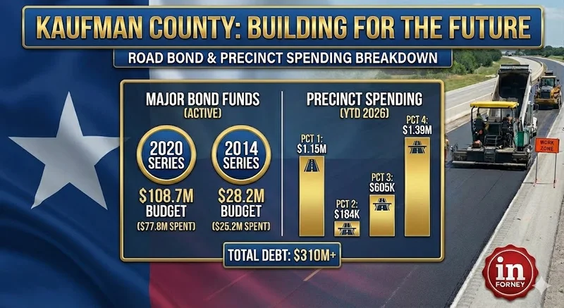 Kaufman County's Infrastructure Spending for 2026, Roads and More Roads