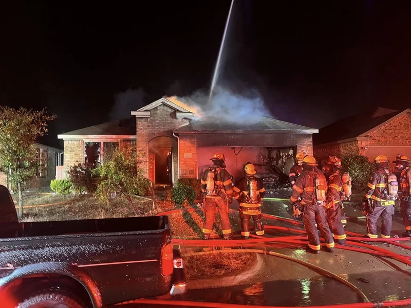 Forney Fire Department Responds to Early Morning Garage Fire