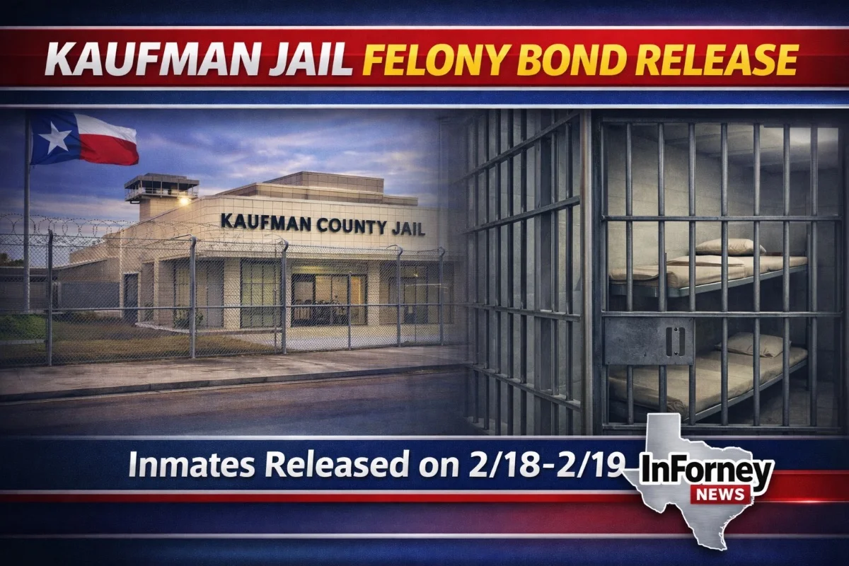 Kaufman Jail Release List- Which felony cases made bond?