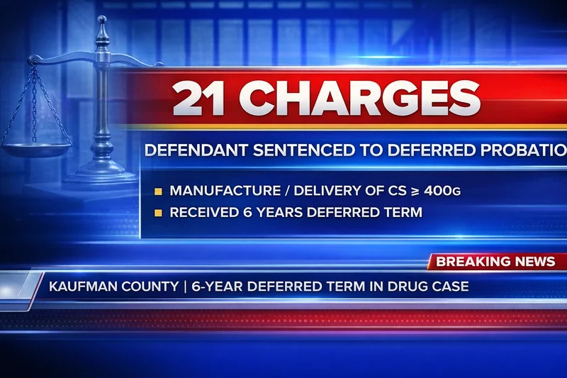 Defendant with 21 charges receives deferred probation