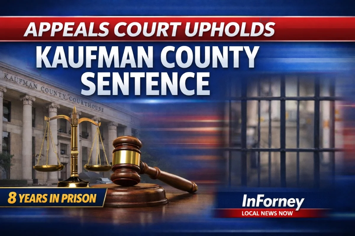 Appeals Court Upholds Eight Year Sentence for Kaufman County Probation Defendant