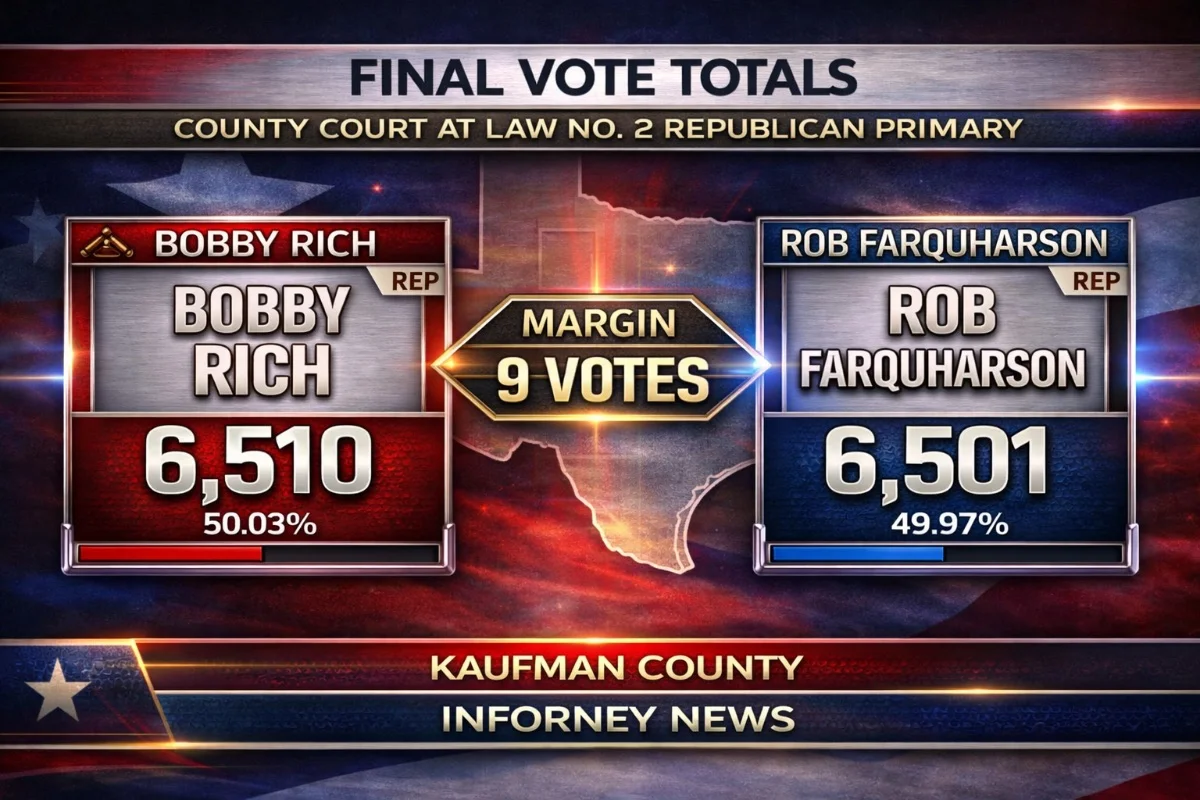 Bobby Rich Wins Nail-Biting Republican Primary for Kaufman County Court at Law No. 2