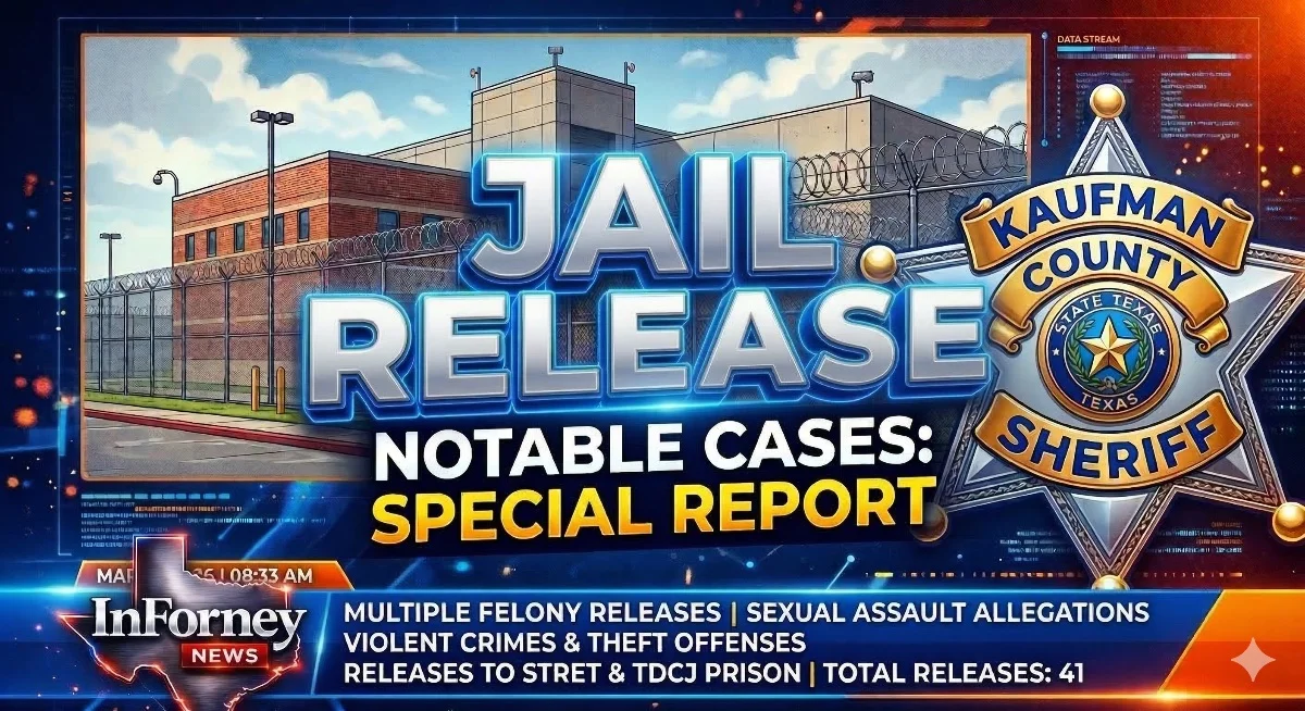 Kaufman County Jail Releases: A Closer Look at Notable Cases (March 11-12, 2026)