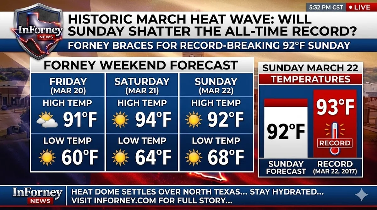 Forney Braces for Record-Breaking Weekend Heat