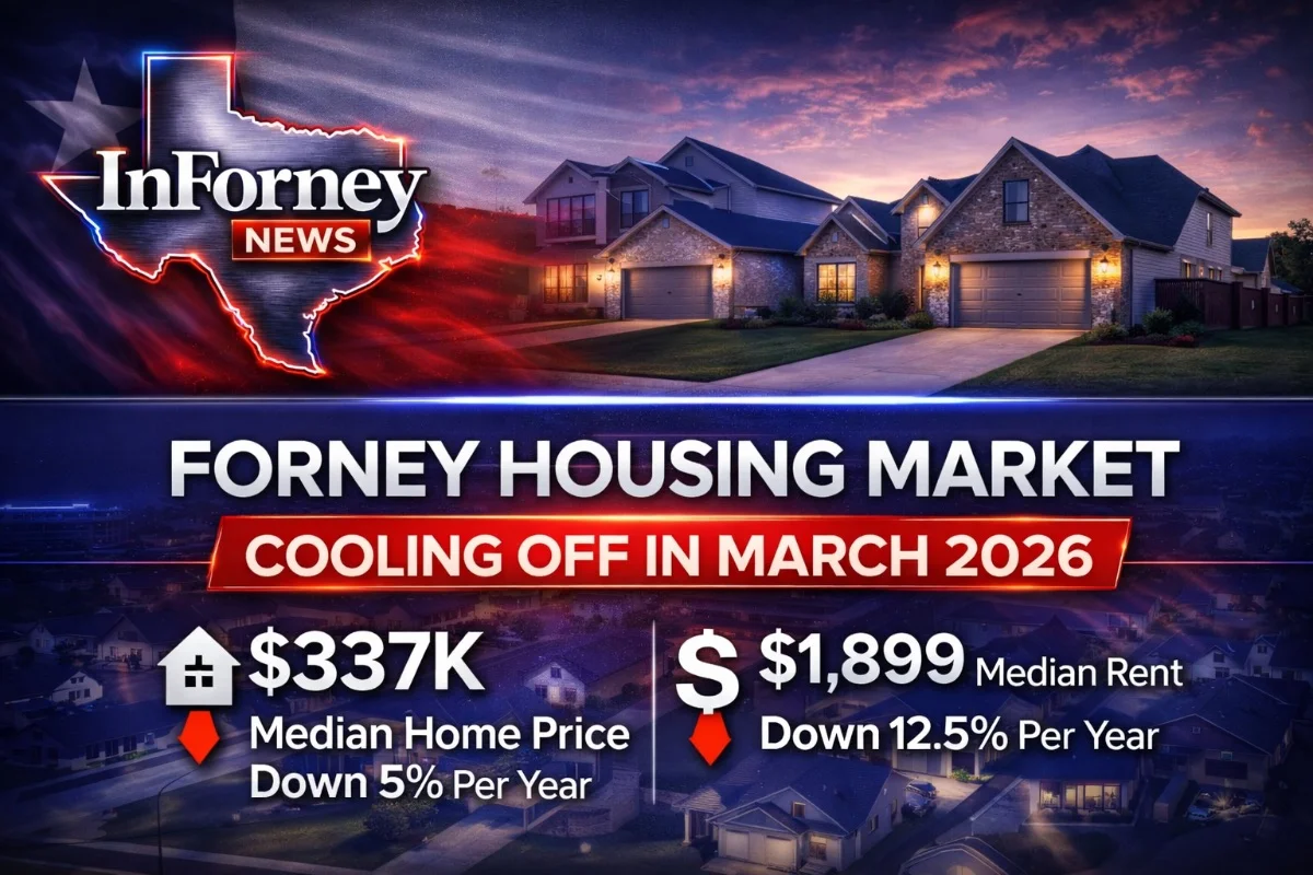 The Forney March 2026 Housing Report- Market Cools Off, Rents and Sales Prices Fall