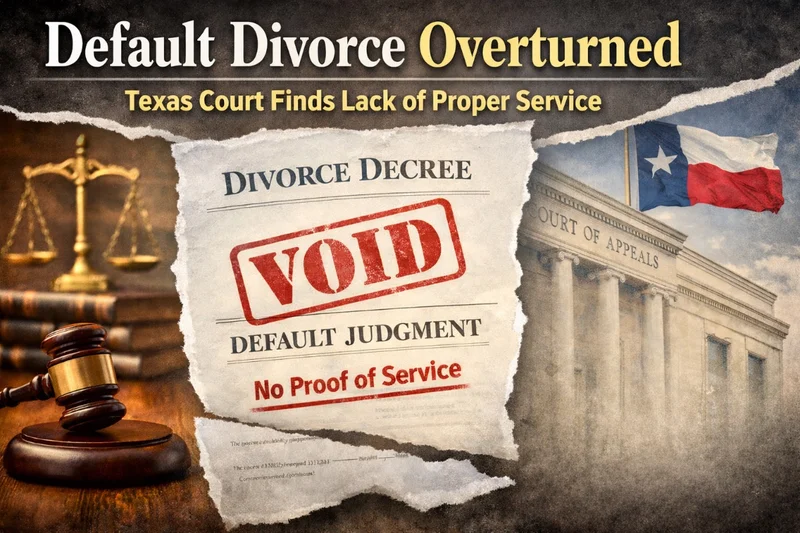 Default Divorce Overturned:  Appeals Court Says Missing Service Record Made Decree Void