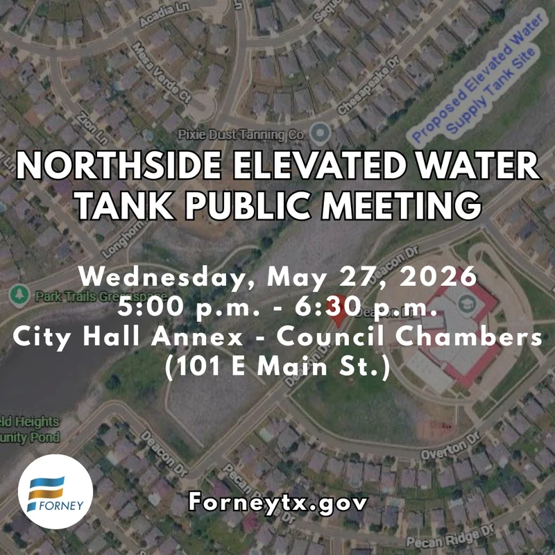 Forney to Host Public Meeting on New Northside Water Tower Project