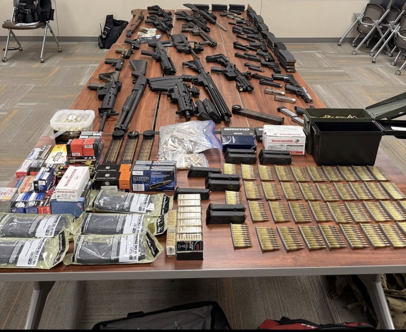 Traffic Stop Leads to Discovery of Large Weapons Cache in Terrell
