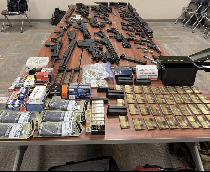 Traffic Stop Leads to Discovery of Large Weapons Cache in Terrell