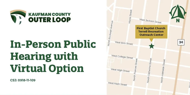 Kaufman County to Host Public Hearings on Proposed Outer Loop Project