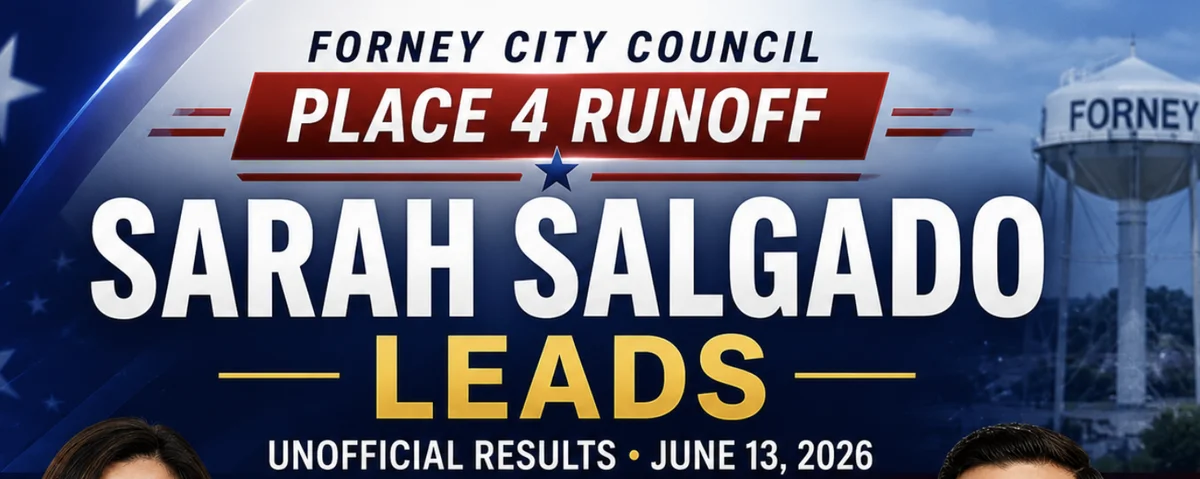 Sarah Salgado Leads in Forney City Council Place 4 Runoff