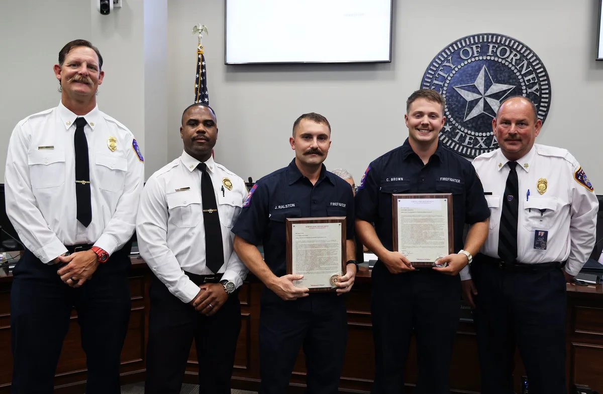 Forney Firefighters Honored for Compassion During Medical Emergency