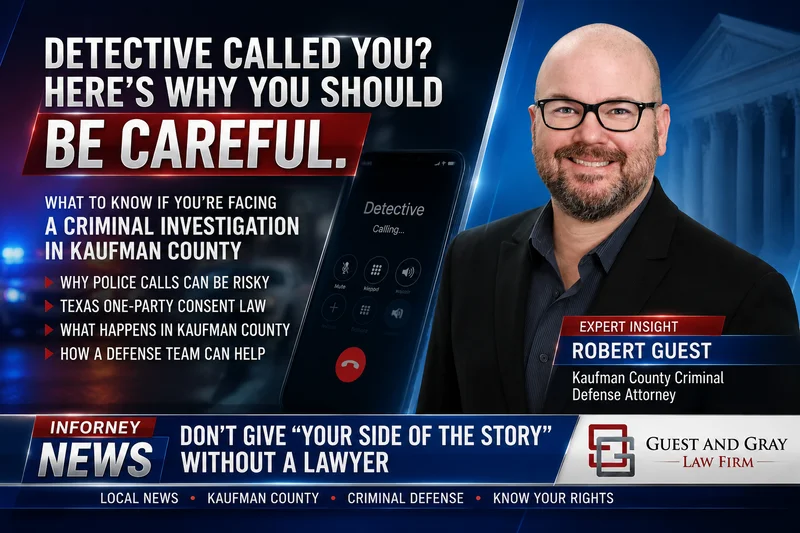 Ask the Expert: What to Do When Kaufman County Detective Calls To Get "Your Side of the Story"