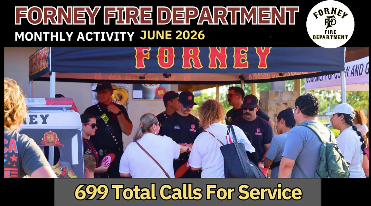 Forney Fire Department Reports Busy June as Emergency Calls Remain High
