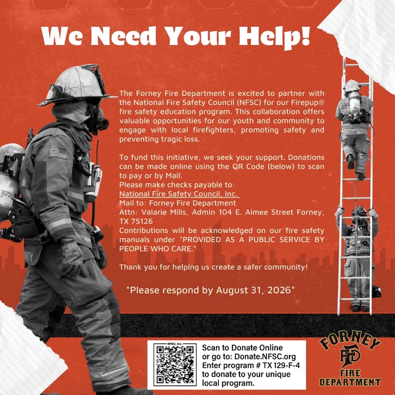 Forney Fire Department Launches Educational Initiative to Bolster Youth Safety