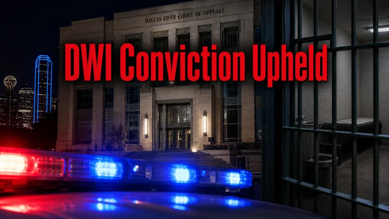 Appeals court upholds 5-year sentence in Kaufman County .264  DWI case