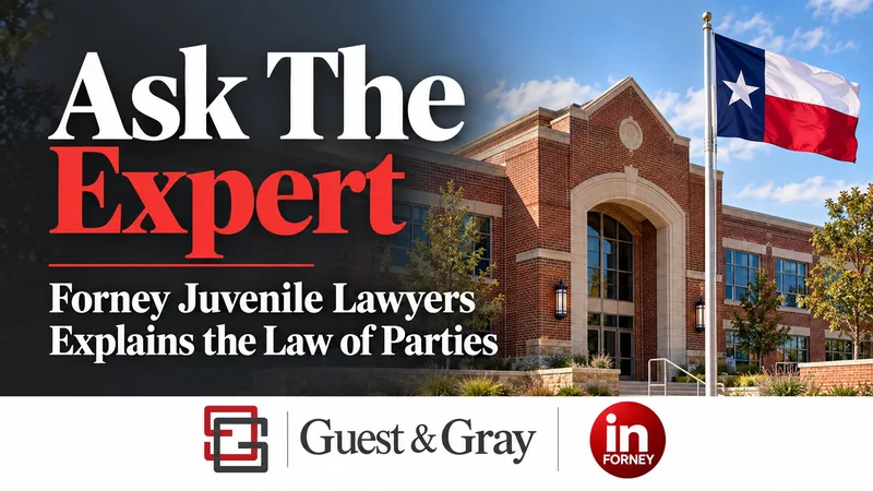 Your Child Was At A Crime Scene. Can They Be Arrested Under The Law Of Parties? Kaufman County Juvenile Lawyer Explains. 