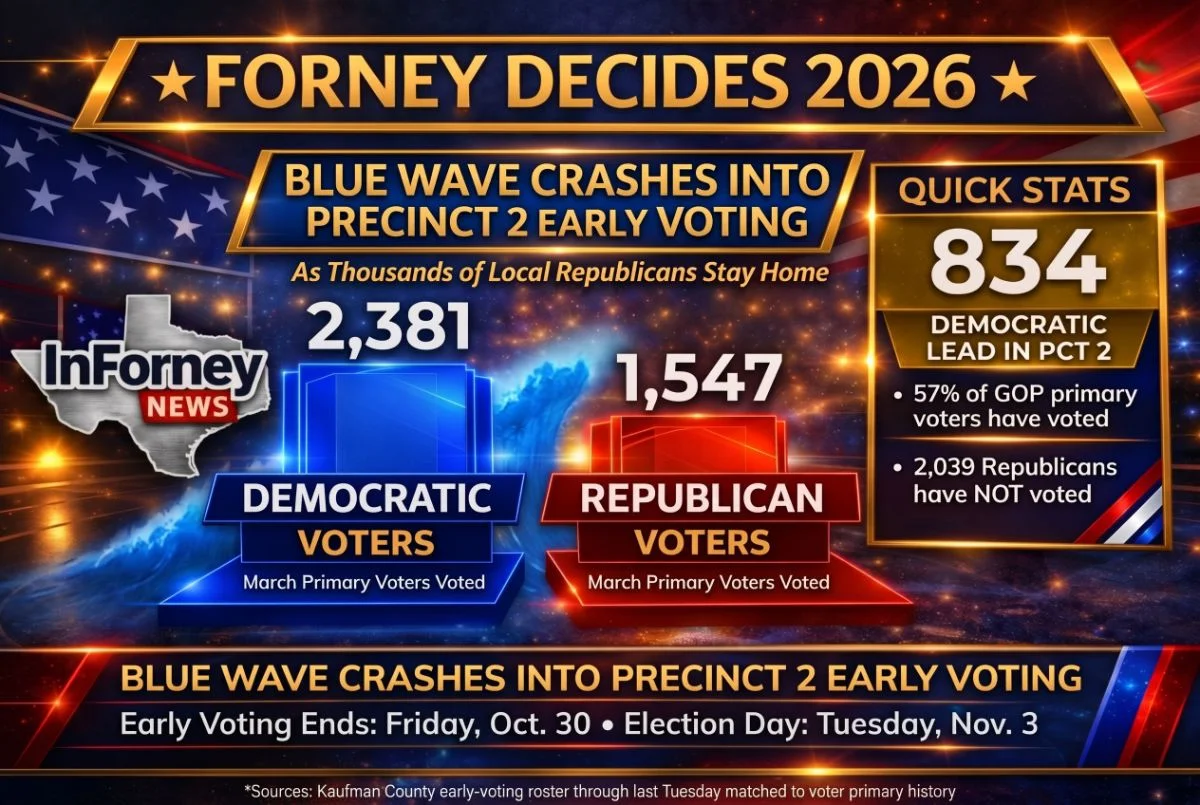 Blue Wave Crashes Into Precinct 2 Early Voting While Thousands of Local Republicans Stay Home