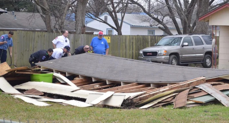 70-year-old man rescued from collapsed structure