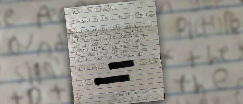 Local 2nd grader reminding drivers it's not only illegal to text and drive, it's dangerous