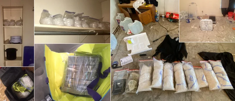 DEA, KCSO raid meth conversion lab; arrest one and seize nearly $500,000 in meth, $50K cash, manufacturing components