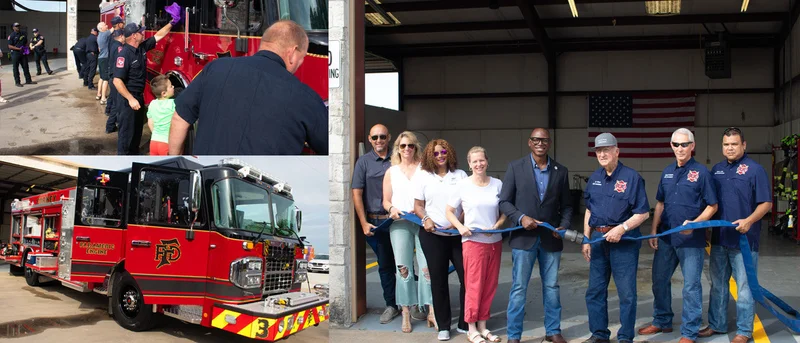 Forney Fire Department, City of Forney, ESD #6 host hose uncoupling for new interim station, push-in new fire engine