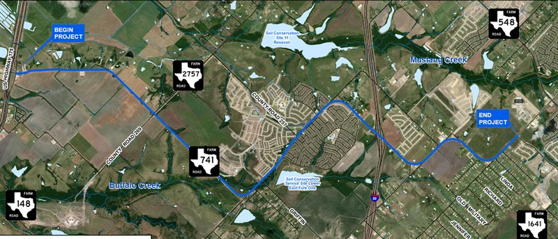 TxDOT expects FM 741 widening project to let in Spring 2025 with a three year construction timeline
