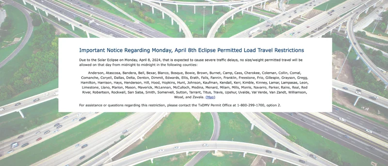 TXDOT To Restrict Oversize Truck Loads On April 8th