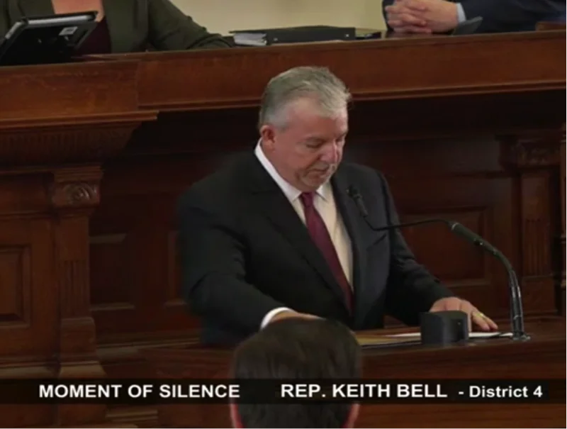 VIDEO: Rep. Keith Bell leads moment of silence on House Floor in recognition of tragic Athens ISD bus crash that claimed student's life, critically injured another