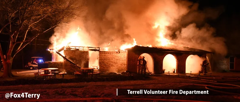 Six area fire departments respond to overnight fire that destroyed northern Kaufman County home