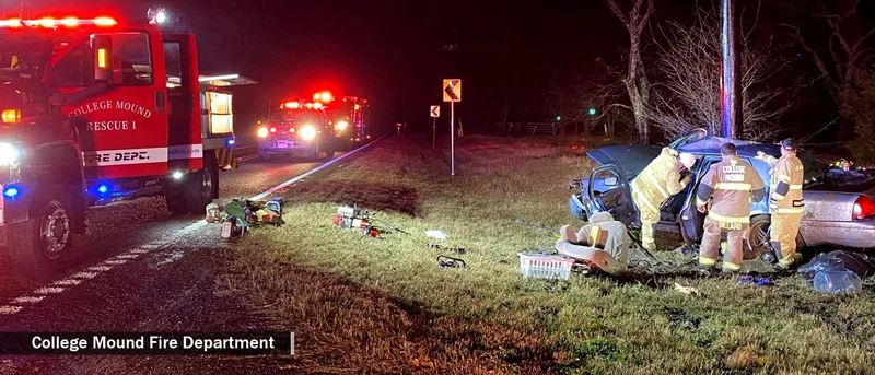 Kaufman man killed in single-vehicle crash, two others injured