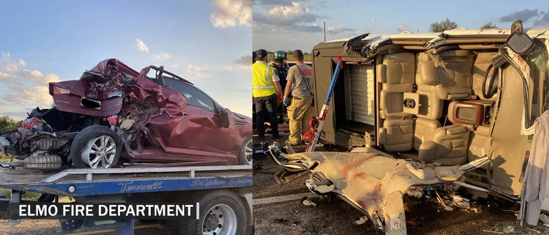 Vehicle airborne in multiple vehicle crash on Interstate 20; 9 injured, 2 airlifted