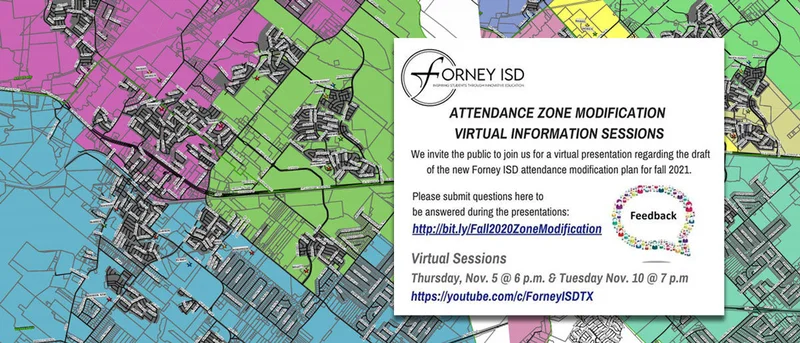 Forney ISD prepares to open 3 new campuses in Fall 2021; proposes attendance zone modification
