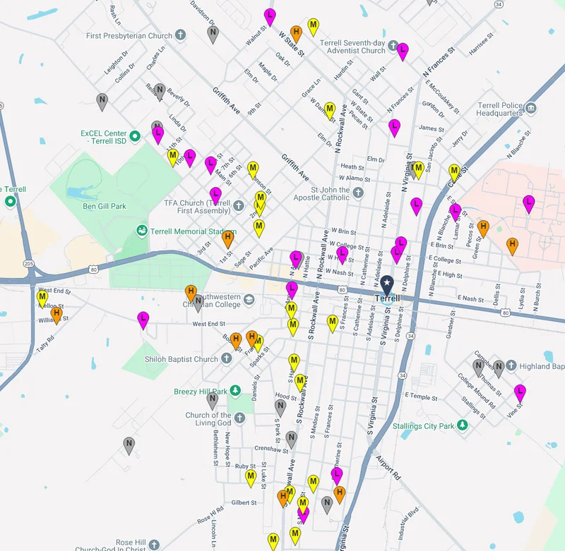Terrell, Texas Leads Kaufman County in Registered Sex Offenders