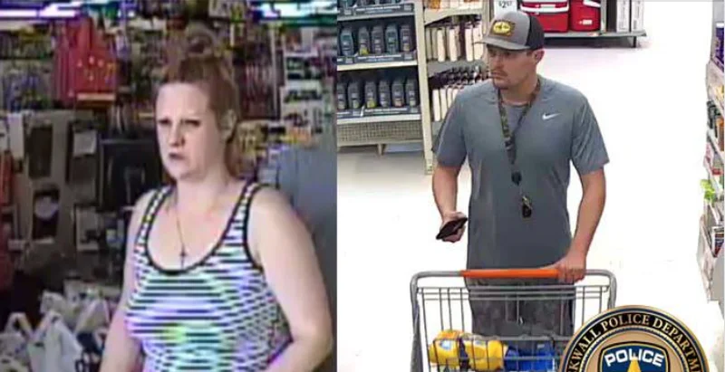 Two sought for using credit cards stolen during Rockwall residential burglary at Terrell businesses