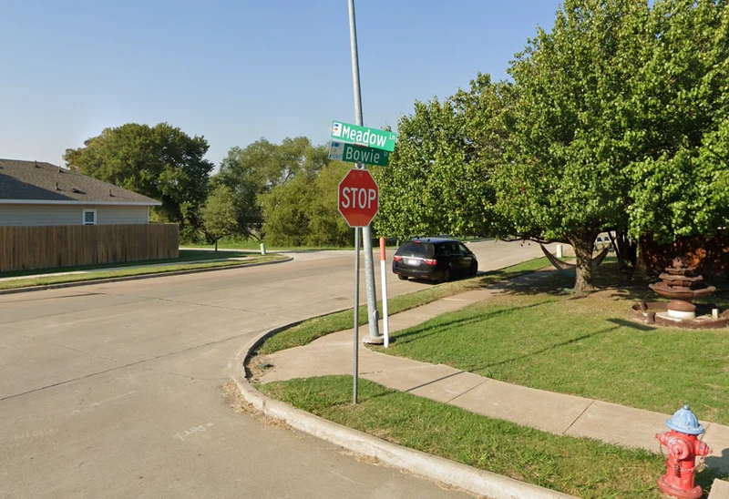 Shots fired call in the area of Bowie Street and Meadow Lane