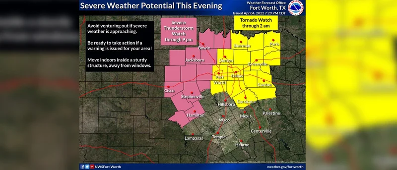 Tornado Watch issued for Kaufman County until 2 a.m.