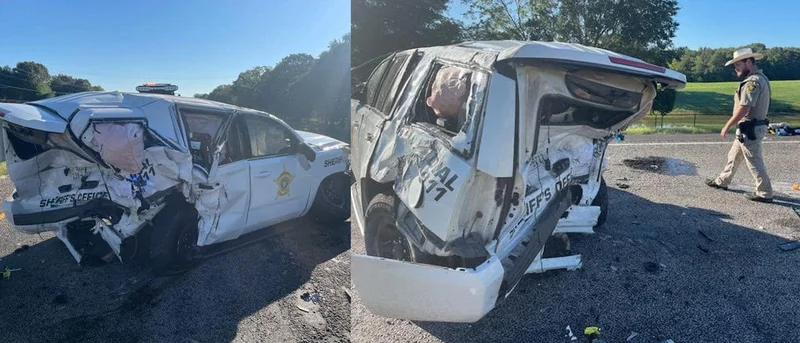 No injuries after Henderson County Sheriff's Office unit struck during traffic stop