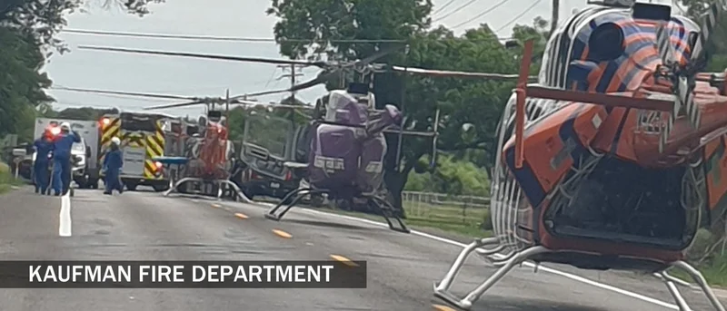 3 airlifted, another taken by ambulance in single-vehicle rollover crash on FM 1388