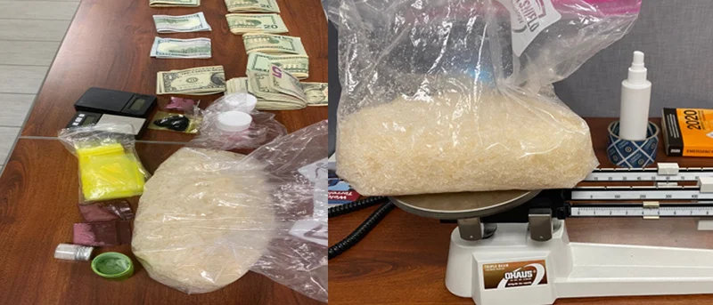 Terrell traffic stop yields two arrests; seizure of meth, heroin, suspected methadone