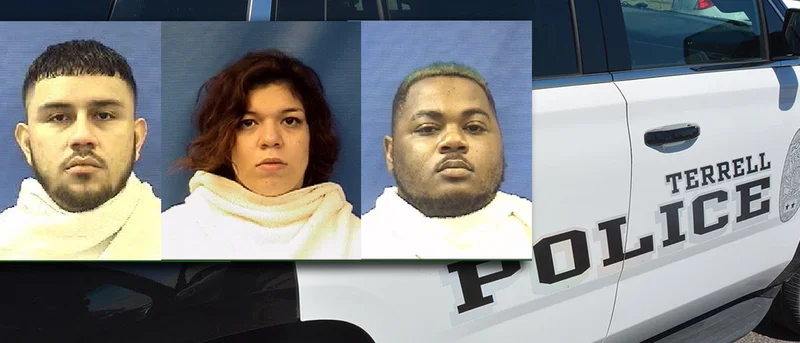 Search warrant yields three arrests in Terrell; seizure of narcotics, sawed-off shotgun, stolen firearm