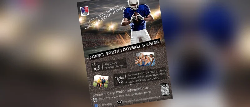 Forney Youth Football League football and cheer registration open until June 1, 3rd-6th to debut Forney Chargers tackle football