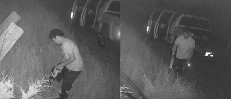 Kaufman County Sheriff's Office seeking public's assistance identifying male who allegedly cut, stole pipe