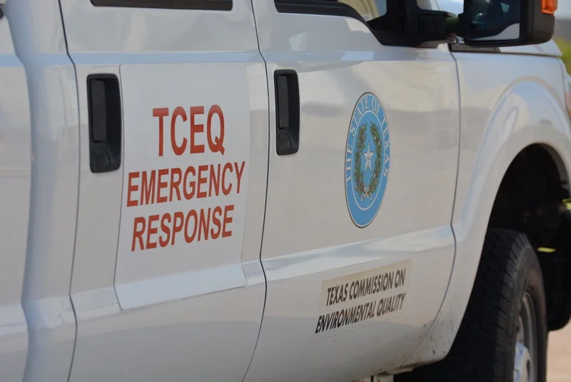 Officials investigate soil and water contamination of black ink in Scurry-area creek